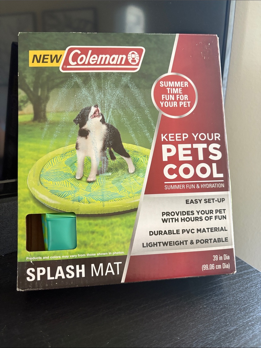 Coleman Green and Yellow Splash Mat for Small Pets